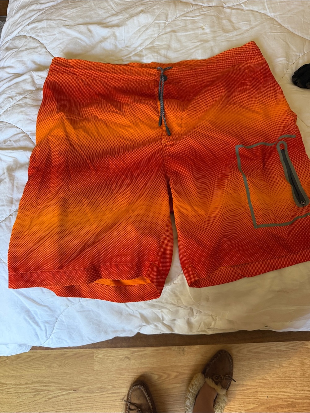 Mack Weldon Orange-to-Red Gradient Swim Shorts
